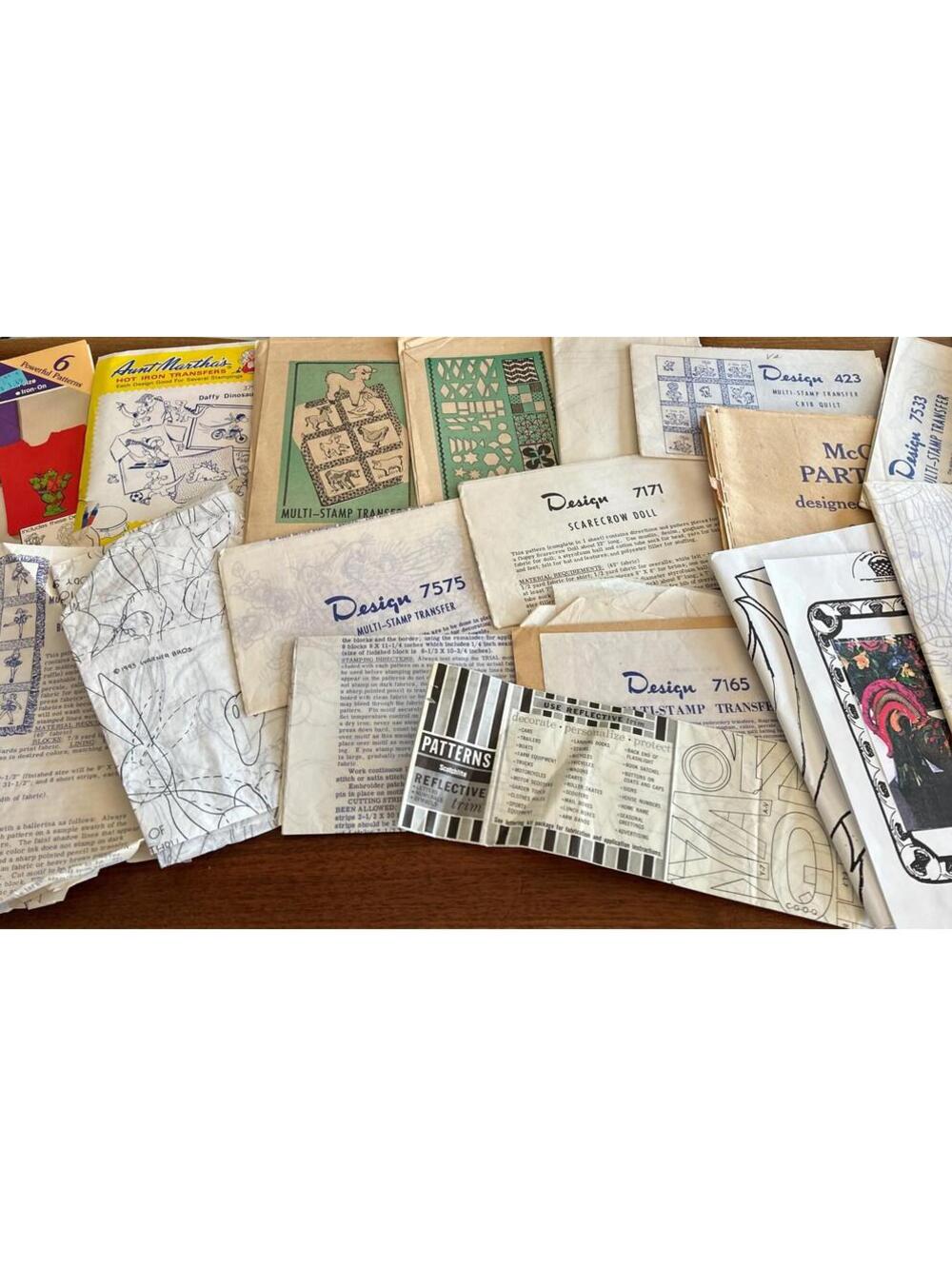 Vintage Lot Hot Iron Transfers Patterns Dinos Turtles Animals Ballerina